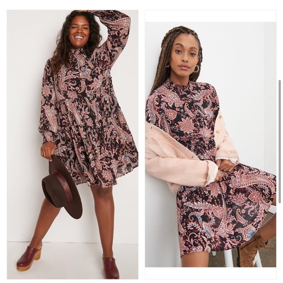 Anthropologie Dresses & Skirts - EUC Anthropologie Cady Tiered Paisley Tunic Dress small petite boho